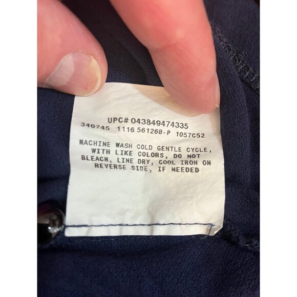 IZ Byer Blue Long Sleeve Top V-Neck Size XL - Picture 6 of 6